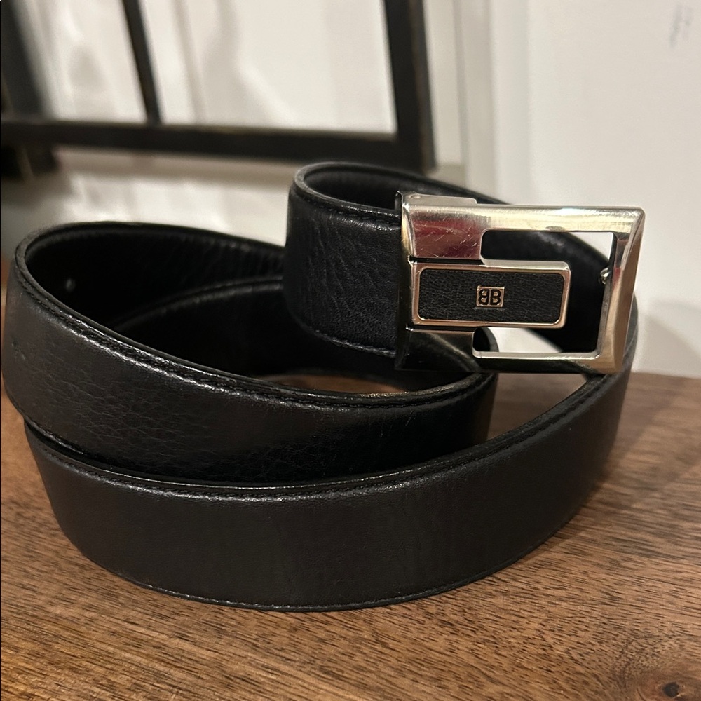 Balenciaga Black Belt with Silver Buckle - Picture 2 of 3